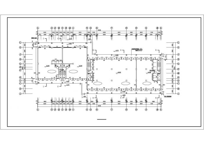 昆山市xx小区临街1100平米4层砖混结构商住楼平剖面设计CAD图纸_图1
