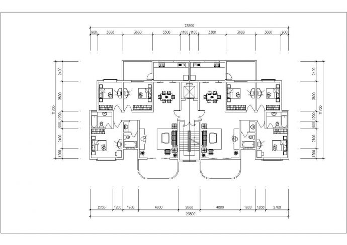武汉市xx小区129-180平米的经典大户型设计CAD图纸（6张）_图1