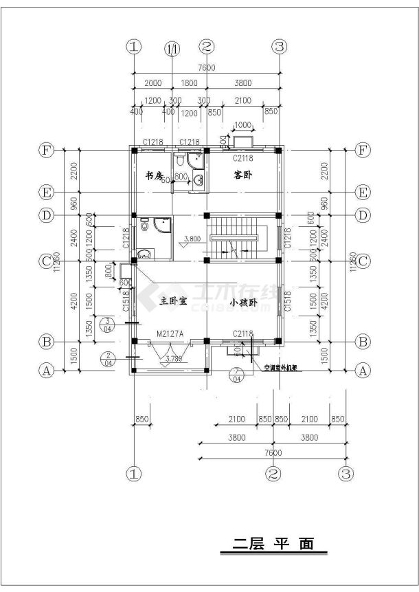 295平米3层砖混结构单体别墅建筑设计CAD图纸（含阁楼层）-图一