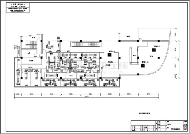 茶楼中央空调施工设计cad方案图纸-图二