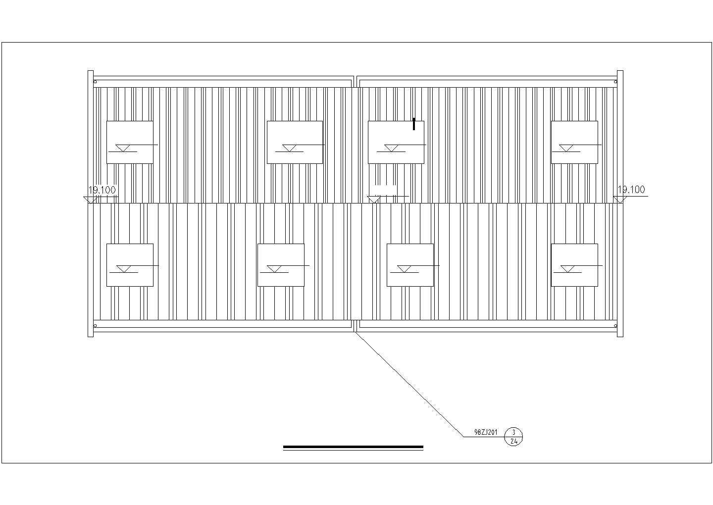 芜湖市xxx小区1150平米五层砖混结构住宅楼建筑设计CAD图纸