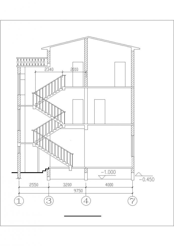 温州市某村镇212平米3层砖混结构单体乡村别墅建筑设计CAD图纸_图1