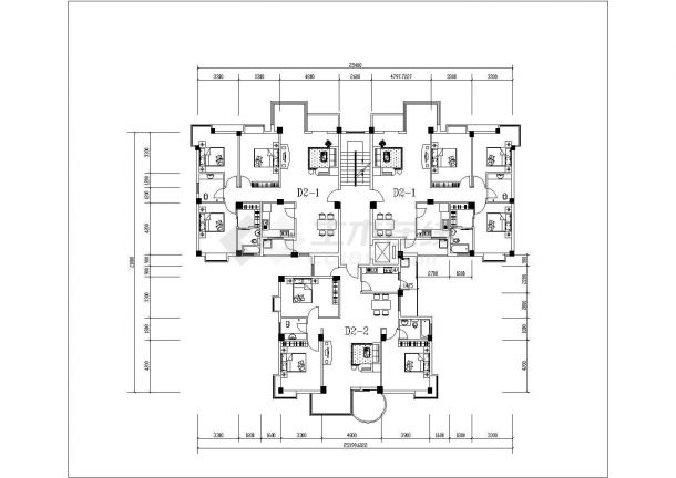 呼和浩特市某新建小区90-130平米户型设计CAD图纸（共11张）-图一