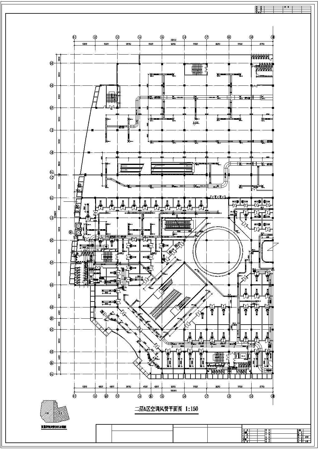 市大型广场空调整套cad设计平面图纸