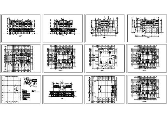 某多层框架结构农贸市场综合楼（11139㎡）设计cad全套建筑施工图（含设计说明）_图1