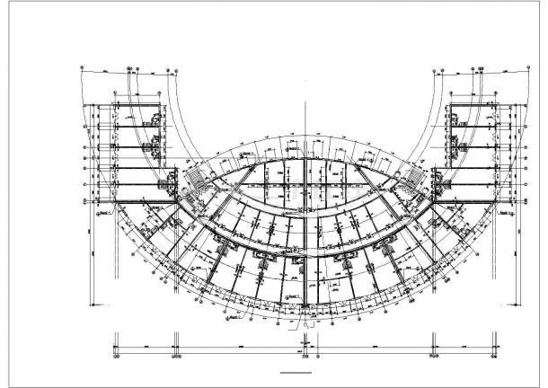 北京某大学活动馆1500平米2层框架结构艺术舞台CAD设计图纸-图二