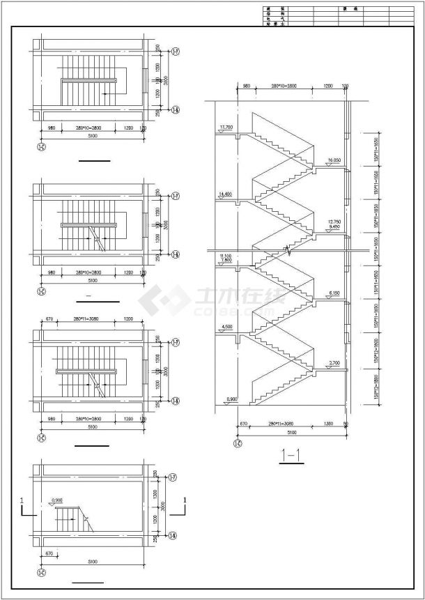 振华新村住宅结构设计CAD图纸-图二