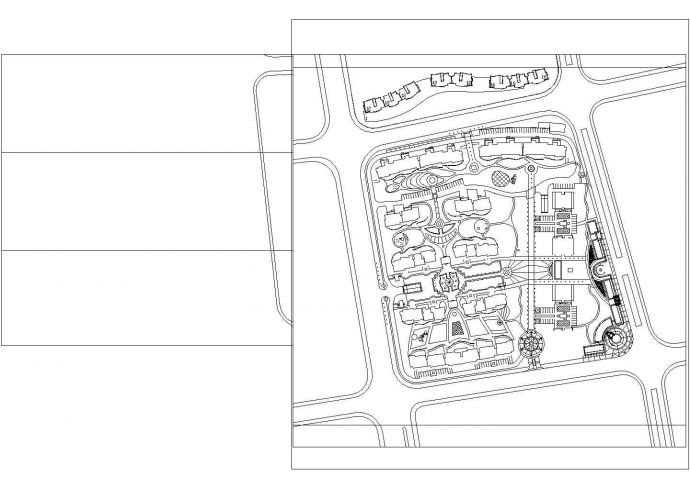 吉林省双辽市多层小区建筑设计规划cad图纸，共三张_图1