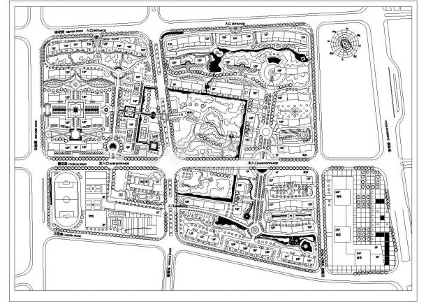吉林省双辽市多层小区建筑设计规划cad图纸，共三张-图二