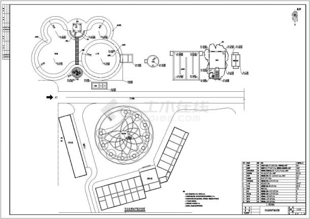 某厂区污水处理站改造工程设计cad全套施工图（含设计说明）-图二