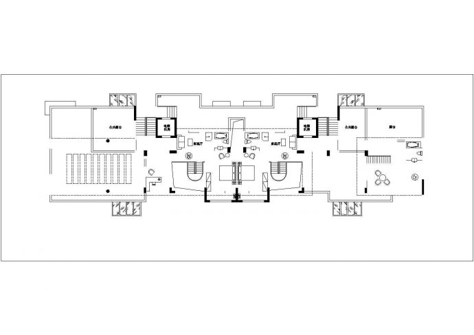 衢州某小区区4400平9层高档住宅楼平面设计CAD图纸（1梯4户）_图1