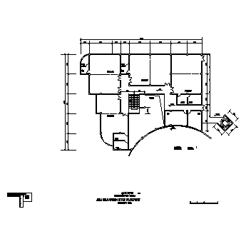 某二层艺术幼儿园教学楼建筑施工cad图(含平立面图，共五张)-图二