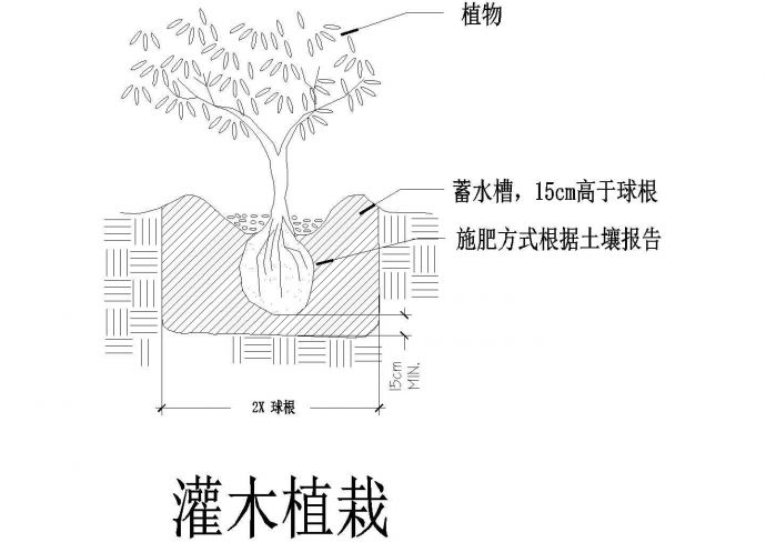 某大型公园灌木植栽设计图纸_图1