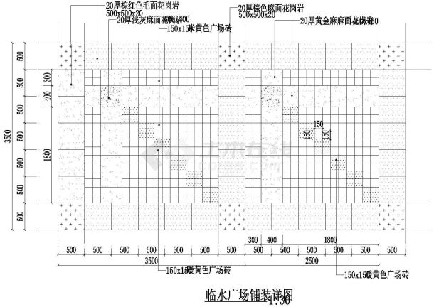 临江购物广场铺装细节展示图-图一