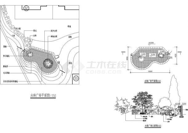 某地区大型广场建造布置图-图二