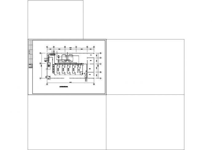 某小区地暖泵机房cad施工图纸_图1