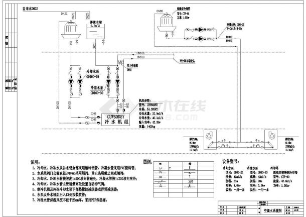 某二层饭店空调设计cad施工图纸-图一