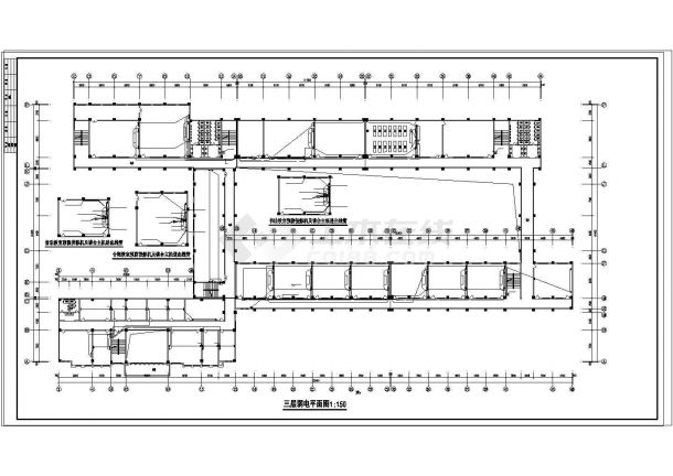 某中学教学楼全套电气设计施工cad图纸-图一
