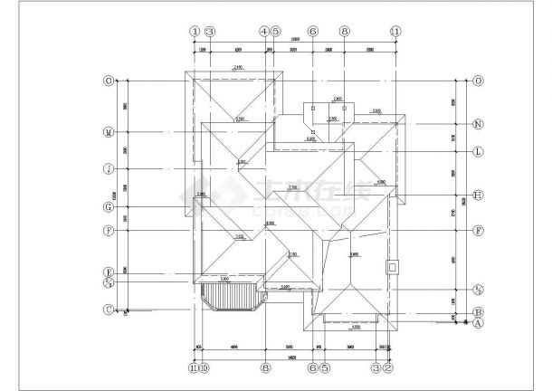 某高档住宅区多层框架结构别墅设计cad全套建筑施工图（含设计说明，含多栋设计，含效果图）-图一