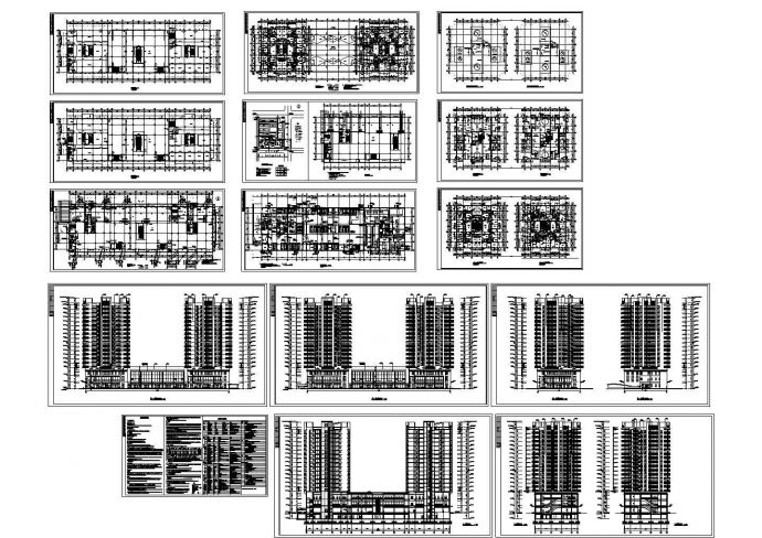[西安]某十八层商住楼（带人防）建筑cad设计施工图_图1