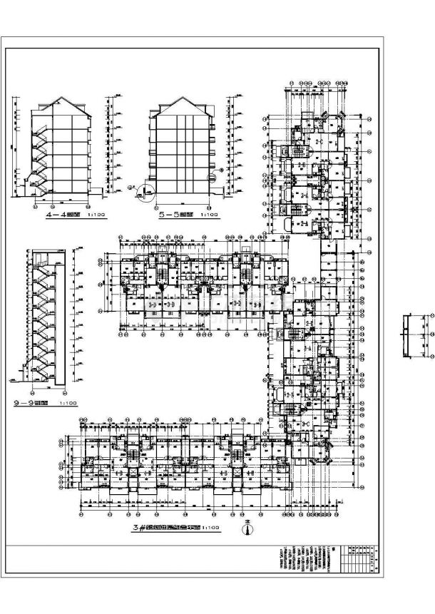 [深圳]某花城小区住宅楼建筑cad设计施工图-图二