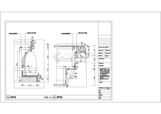 美式别墅壁炉详图办公空间cad节点详图设计-图一