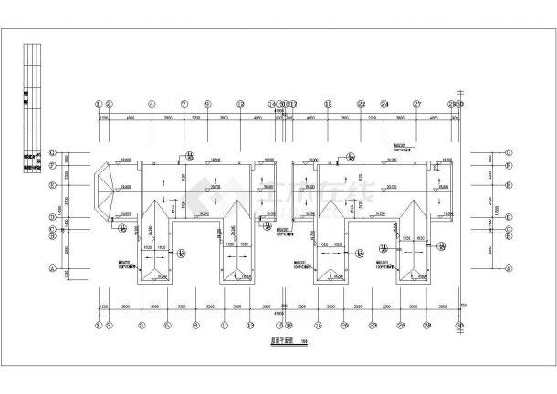 金华市xxx小区4100平米七层框混结构住宅楼平立剖面设计CAD图纸-图一