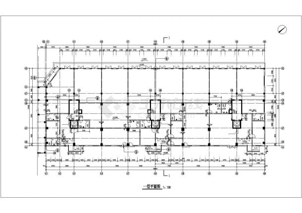 xx小区临街12层框架结构商住楼平立剖面设计CAD图纸（含跃层/底层商铺）-图一