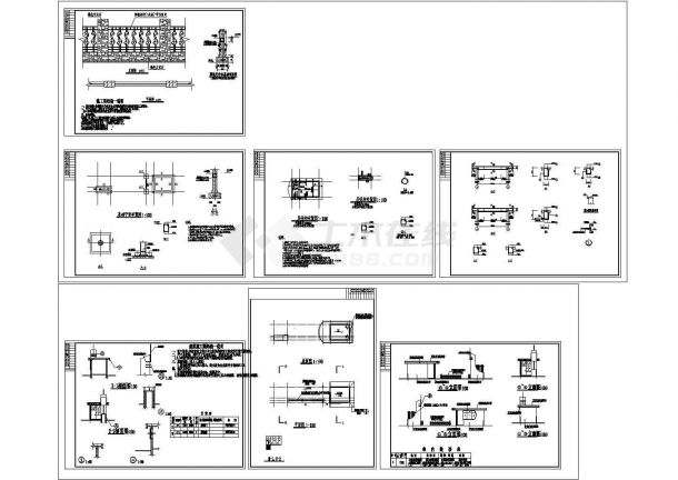 某工厂大门结构建筑cad施工方案图大样图Cad设计图-图二