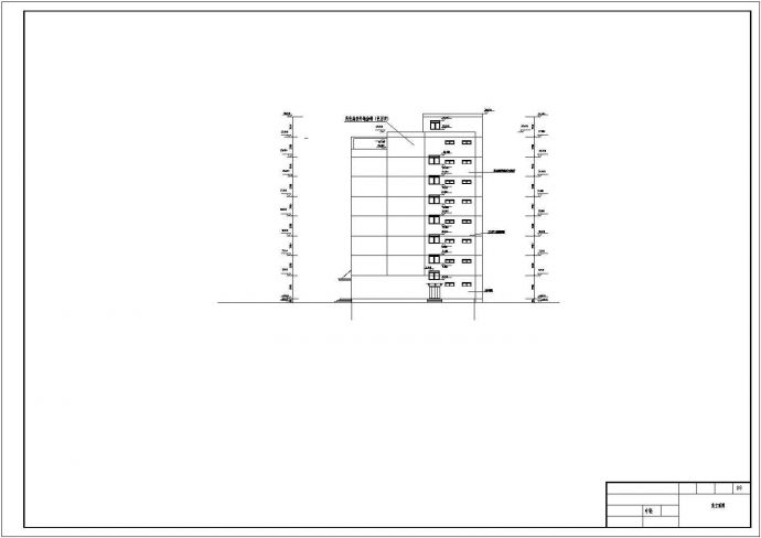 土木工程毕业设计_办公楼设计_某8层框架结构综合办公楼毕业设计cad全套建筑施工图（含设计说明，含结构设计，含计算书，施工组织设计，PKPM模型图）_图1