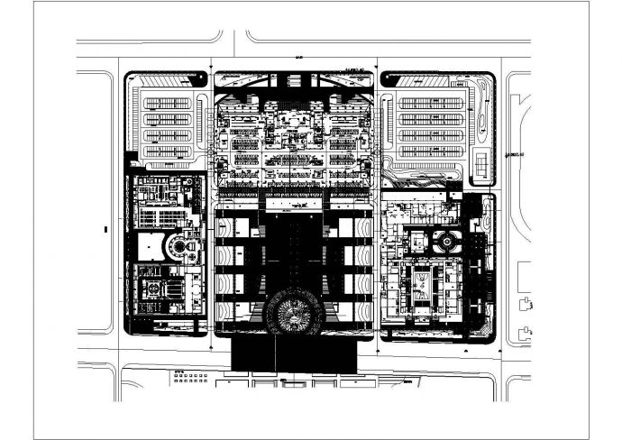 某市南片新区公园行政中心广场规划CAD设计构造底图_图1