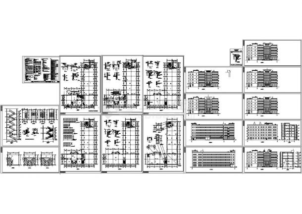 某多层框架结构工业厂房（3215㎡）设计cad全套建筑施工图（含设计说明）-图一