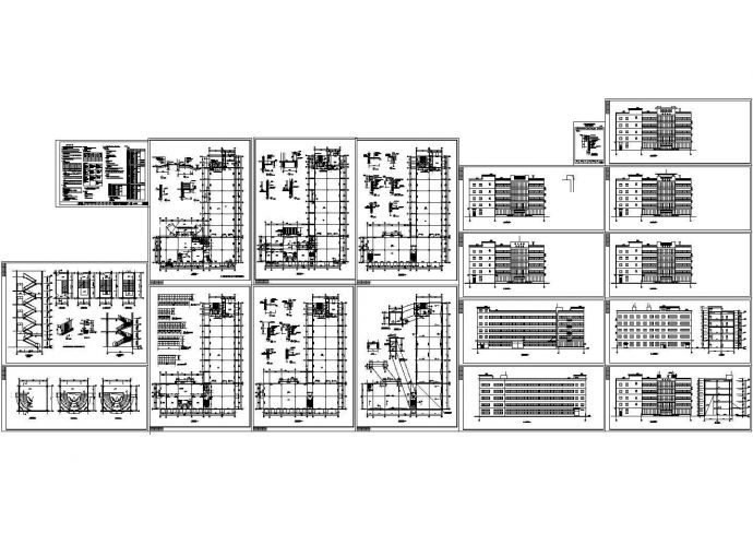 某多层框架结构工业厂房（3215㎡）设计cad全套建筑施工图（含设计说明）_图1