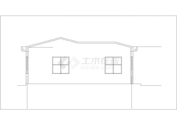 深圳xxx工厂21平米单层砖混结构门卫室建筑设计CAD图纸-图一