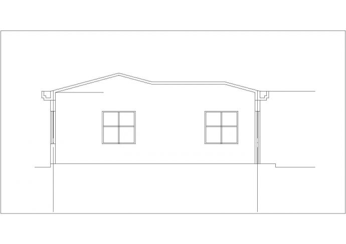 深圳xxx工厂21平米单层砖混结构门卫室建筑设计CAD图纸_图1