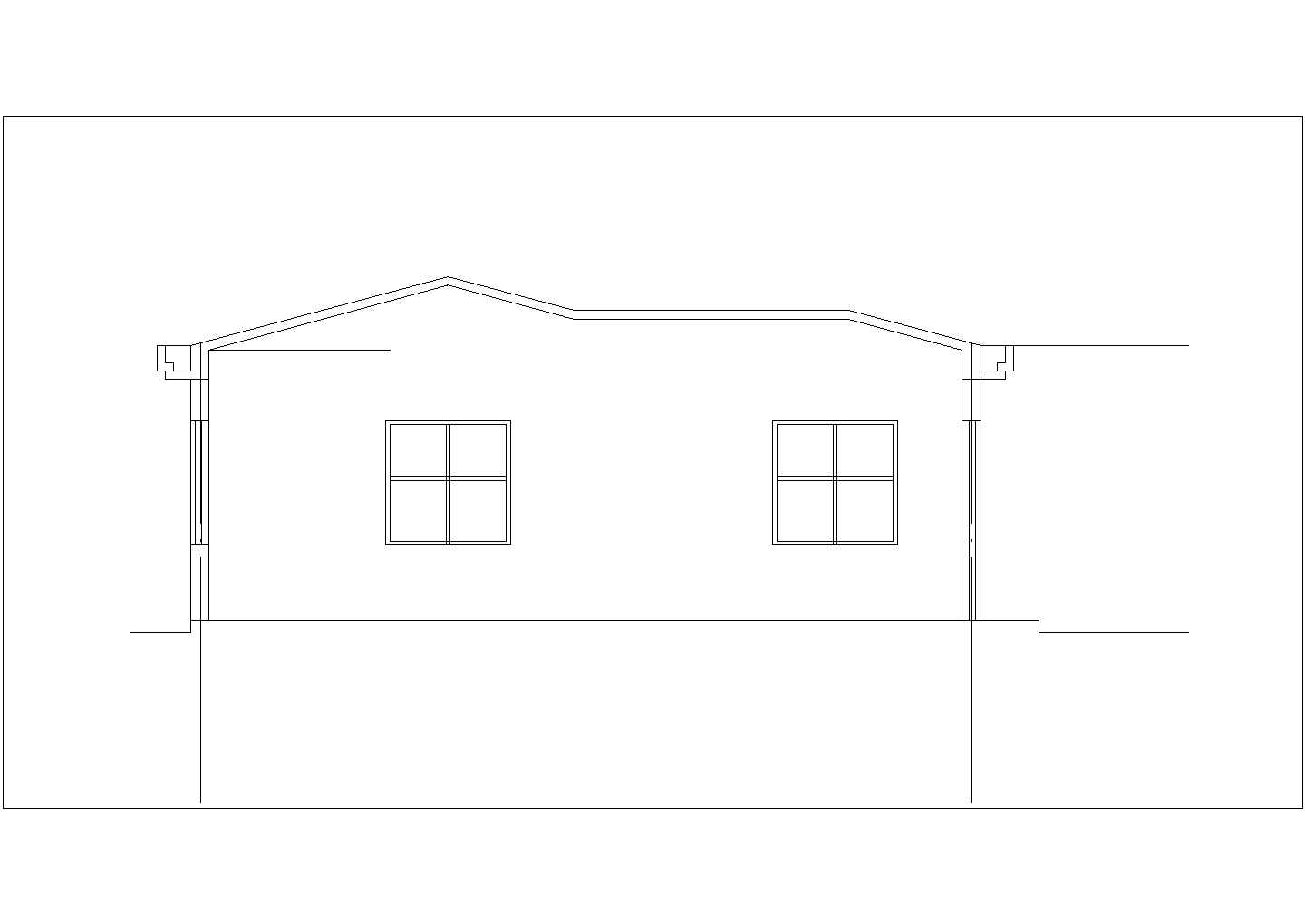 深圳xxx工厂21平米单层砖混结构门卫室建筑设计CAD图纸