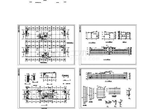 某三层框架结构工业厂房设计cad全套建筑平立剖面施工图（甲级院设计）-图一