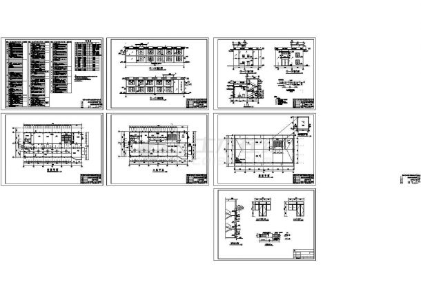 某二层框架结构泵站主厂房设计cad全套建筑施工图（含设计说明）-图二