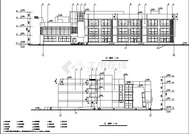 3层3034平米幼儿园教学楼建筑设计施工cad图纸-图二