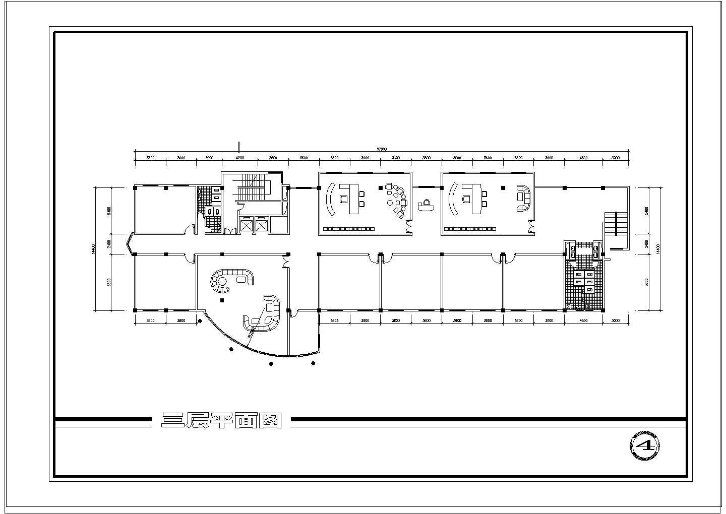 办公楼设计_西藏欧式办公楼建筑cad施工图