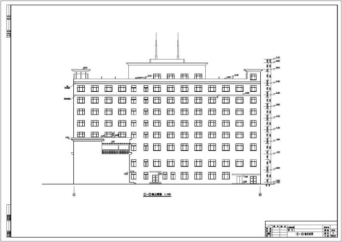 某9340㎡沿街7层住宅办公综合楼CAD图纸_图1