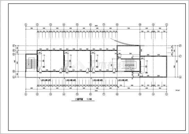 拉萨市昌都小学3层框架结构教学楼 平立剖面设计CAD图纸（含总图）-图一