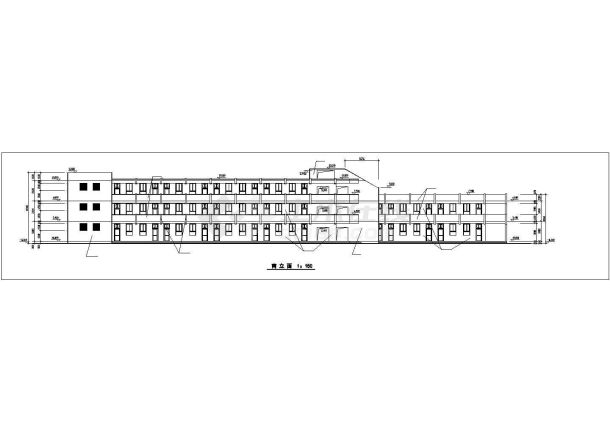厦门市丹山小学5200平米3层框架结构教学楼建筑设计CAD图纸-图一