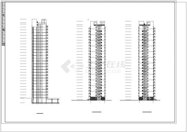 某地区高层住宅楼建筑CAD施工图-图二