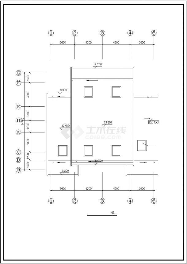跃层户型住宅装修建筑cad设计平面施工图-图二