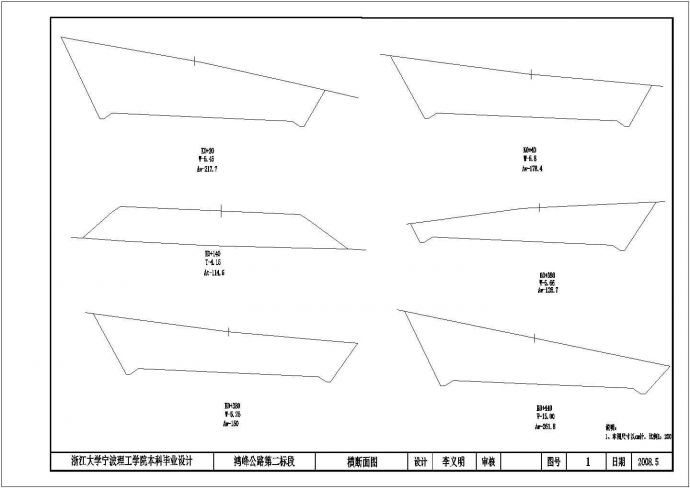 某路基宽度22米一级公路毕业设计cad详细施工图（含设计说明，含计算书，土石方数量表）_图1
