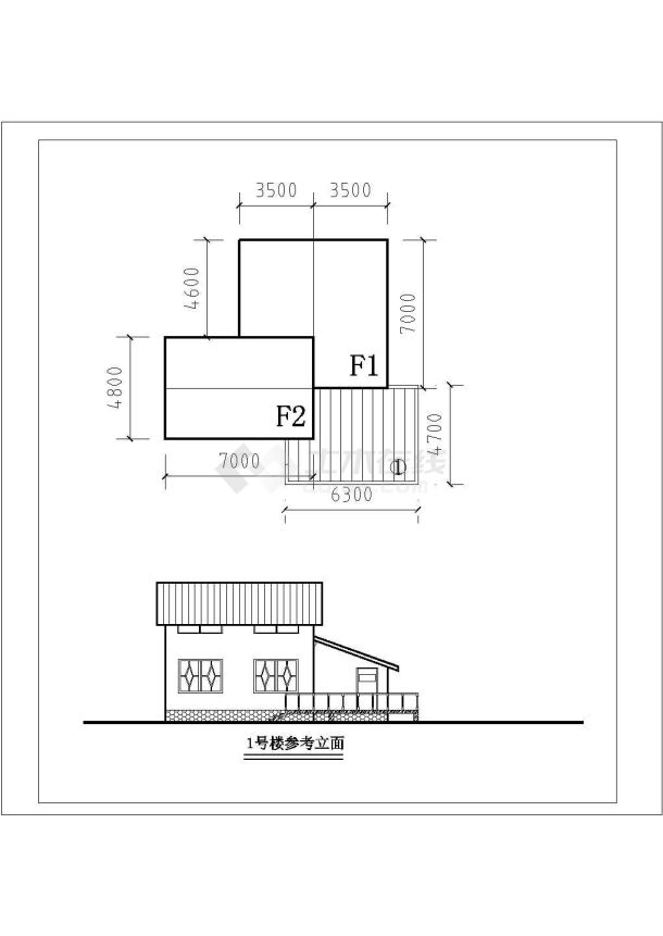 生态园建筑设计方案cad图纸-图一