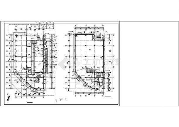 长38.1米 宽20米 4层农贸市场建筑施工图—【各层及屋顶平面 2个立面】cad图纸-图二