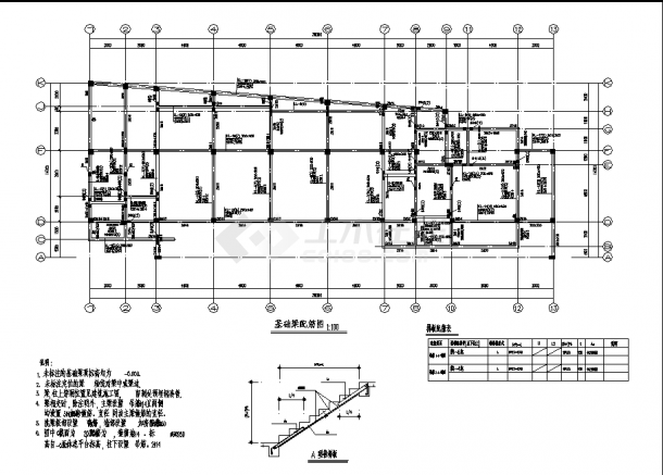4层1515平米砖混结构小区幼儿园建施结施cad图纸，含设计说明-图二