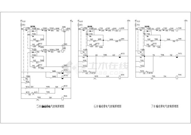 PLC应用之继电器-接触器控制系统cad图纸-图二